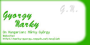 gyorgy marky business card