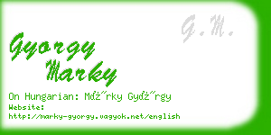 gyorgy marky business card